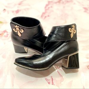 Black with Gold accent shoes